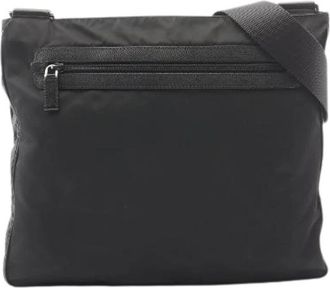 Prada Pre-owned Tessuto Saffiano Schoudertas - Dames - Vintage Schoudertas - Zwart - ONE Size - Leer - Vintage