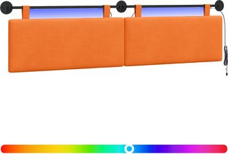 vidaXL Cabecero Colgante Naranja Tela De Pana Vidaxl