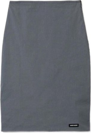 Miu Miu Stretch Poplin Skirt