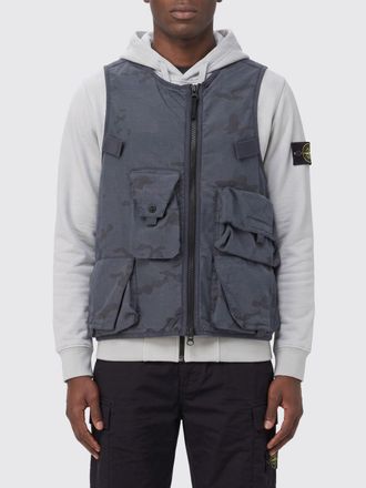 Stone Island Gilet in misto cotone con tasche utility