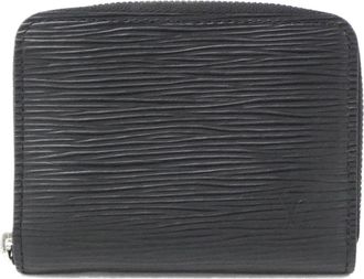 Louis Vuitton Black Leather Coin Purse/Coin Case (Pre-Owned)