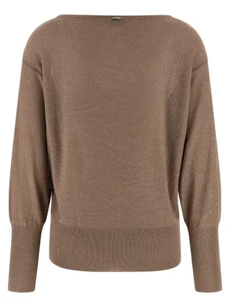 Herno Sequin-Embellished Viscose Sweater - Brown