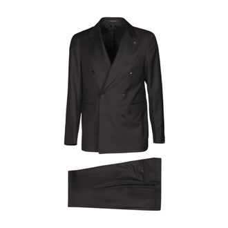 Tagliatore Abito doppiopetto in lana vergine - - Suits - Uomo - Nero - M