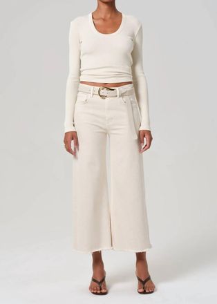 Citizens Of Humanity Womens Lyra Wide Leg Crop In Almondette