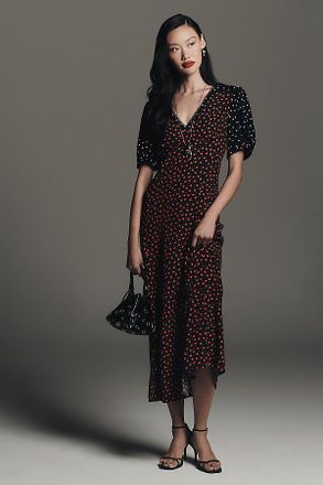 Maeve V-Neck A-Line Maxi Dress