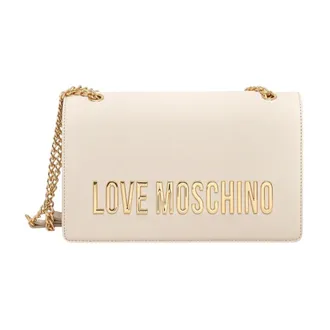 Love Moschino Shoulder Bags, female, Beige, Size: ONE SIZE Logo Shoulder Bag