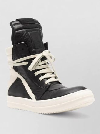 Rick Owens geobasket sneakers contrast panels high top