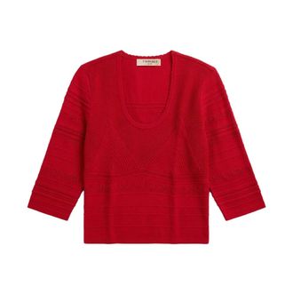 Twinset Maglia - Dames - Ronde hals truien - Rood - L - Truien & Vesten