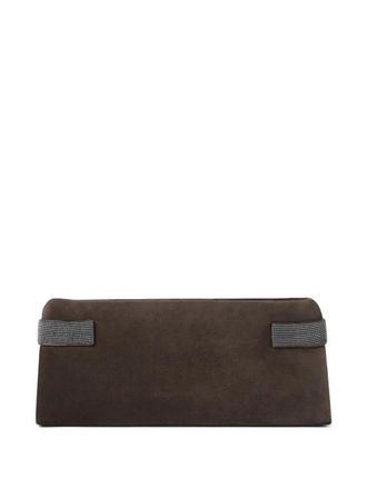 Brunello Cucinelli Essence clutch bag - women - Leather - One Size - Brown