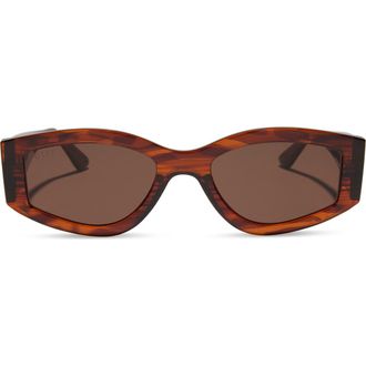 DIFF Eyewear 55mm Kai Slim Sunglasses in Mahogany Tort at Nordstrom Rack
