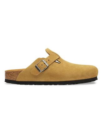 Birkenstock Cork Brown Suede Soft Footbed Clogs