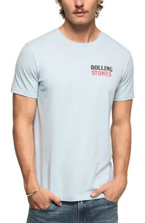 Lucky Brand Rolling Stones Tongues Graphic T-Shirt in Cerulean at Nordstrom, Size Xx-Large