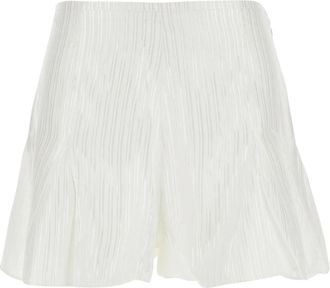 Rotate Flowing gestreepte shorts - Dames - Korte Broeken - Wit - XS - Katoen - Korte Broeken