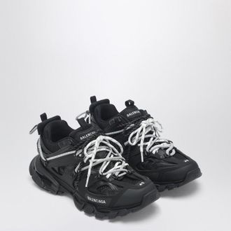 Balenciaga Low Track Sneakers In Black And White