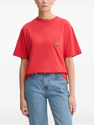 Bally T-shirt verfraaid met zakken - Rood