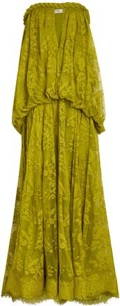 Zimmermann Luna Strapless Lace Gown - Olive - 2 (UK 12 / M)