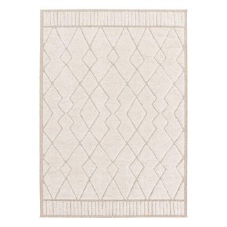 Sweeek Alfombra interior con motivo &eacute;tnico bereber, beige y crema