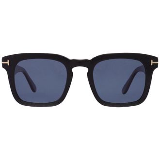 Tom Ford Dax Polarized Blue Square Mens Sunglasses FT0751 01V 50