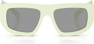 Prada 0pr D04su Matte Acetate Rectangular Sunglasses