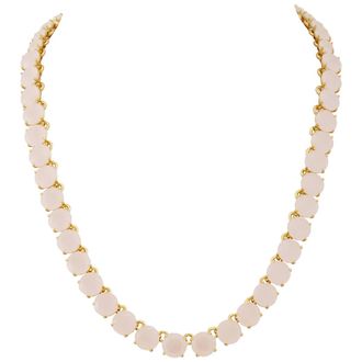 Les N&eacute;r&eacute;ides La Diamantine Pink Round Stones Choker Necklace