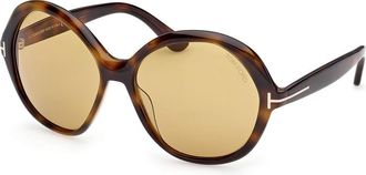 Tom Ford FT1282 ANNABELLE-02 52E Womens Sunglasses Tortoiseshell Size 60