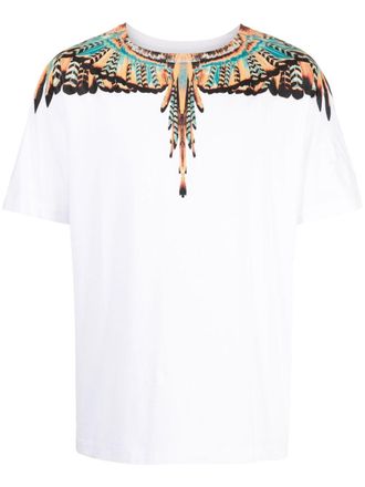 Marcelo Burlon T-shirt Grizzly con stampa Wings - Bianco