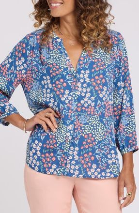 NYDJ Pintuck Top in Walking On Sunshine at Nordstrom, Size Xx-Small