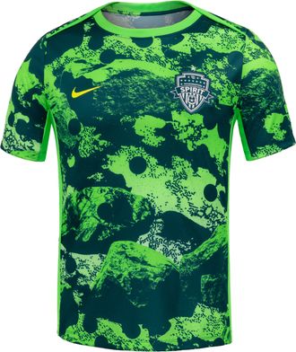 Nike Washington Spirit Nike Mens NWSL Short-Sleeve Pre-Match Top in Green | M21556WSNS26-GRS