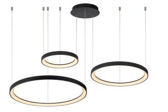 Lucide VIDAL Dimmable Adjustable Stylish Indoor Modern LED Pendant Light in Black