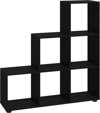 vidaXL Vidaxl - Estanter&iacute;a Forma De Escalera Madera Contrachapada Negro