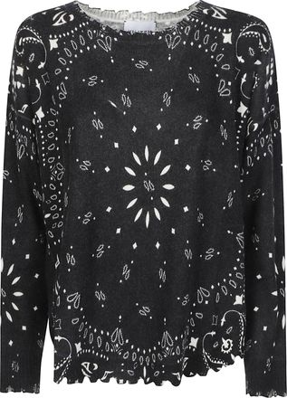 Kujten Mela Abba Bandana Ruffled Cashmere Sweater