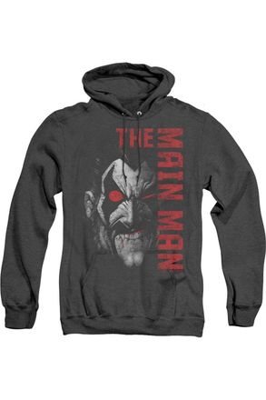 Gildan Justice League of America Main Man Adult Heather Hoodie / Hooded Sweatshirt
