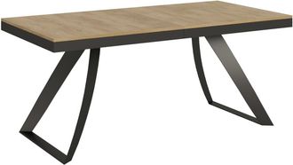 Itamoby Mesa extensible 90x180/284 cm efecto madera roble natural, hierro