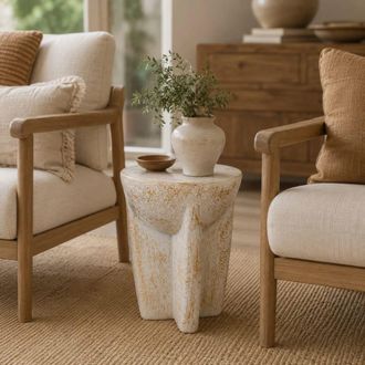 Wanderlust Deco Mesa auxiliar de magnesio 38 x 38 x 46h cm