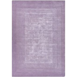 Beliani Area Rug Violet Viscose and Wool Solid Pattern 160 x 230 cm Modern Glam Style AMADO