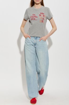 Re/Done T-shirt 1950s Boxy Tee Coke For Fun, Womens, Grey