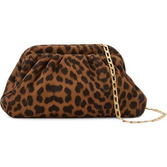 Reiss Mia Suede Frame Clutch in Animal at Nordstrom