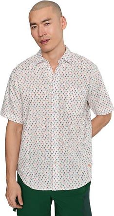 Tommy Bahama Nova Wave Flock It To You Mens Clothing White : 3XL, Cotton/Lyocell/Spandex