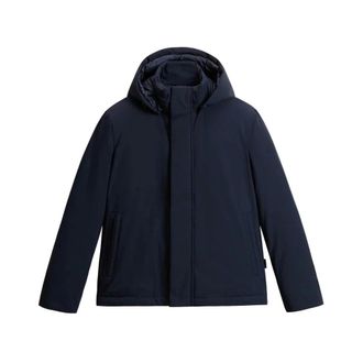 Woolrich Winter Jackets, male, Blue, Size: 2XL Stretch Jacket for Stylish Outerwear