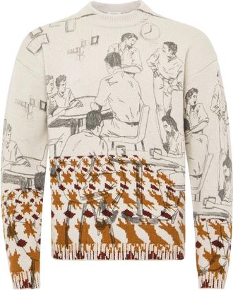 J.W.Anderson Graphic-houndstooth Sweater