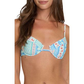 Billabong Picnic Leah Underwire Bikini Top in Dream Blue at Nordstrom, Size X-Large