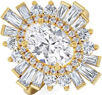 The Diamond Store The Radiance Lab Diamond Ring 3.35ct H/SI Set in 18K Gold