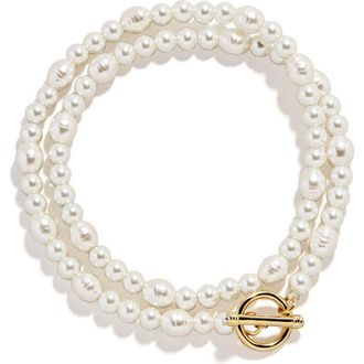 BaubleBar Layered Bracelet in Pearl at Nordstrom