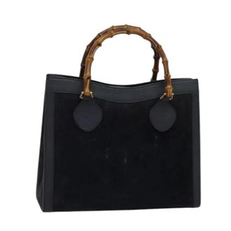 Gucci Pre-owned Vintage Handtas - Dames - Vintage Handtas - Blauw - ONE Size - Leer - Vintage