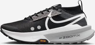 Nike Womens Zoomx Zegama Trail 2 Running Shoes In Black/white-Wolf Grey