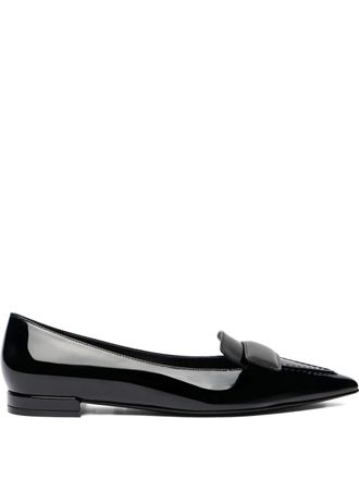 Stuart Weitzman Sovinnie ballet flats - women - Patent Leather/Leather/Leather - 38,5 - Black