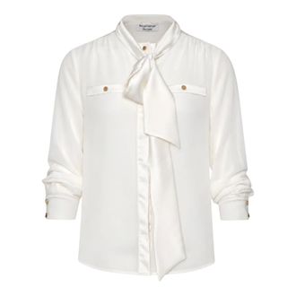 Fracomina Camicia con fiocco - Blouses & Shirts - Mujer - Blanco - M