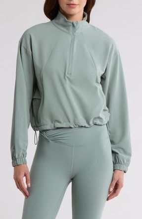 90 Degree by Reflex Andrea Mini Seersucker Crop Pullover in Green Milieu at Nordstrom Rack, Size X-Large