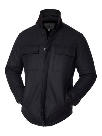 Norwegian Wool flap-pocket wool jacket - men - Virgin Wool/Polyamide/Cashmere/Duck Down/Feather Down - L - Blue