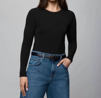 Splendid Bamboo Long Sleeve Tee In Black